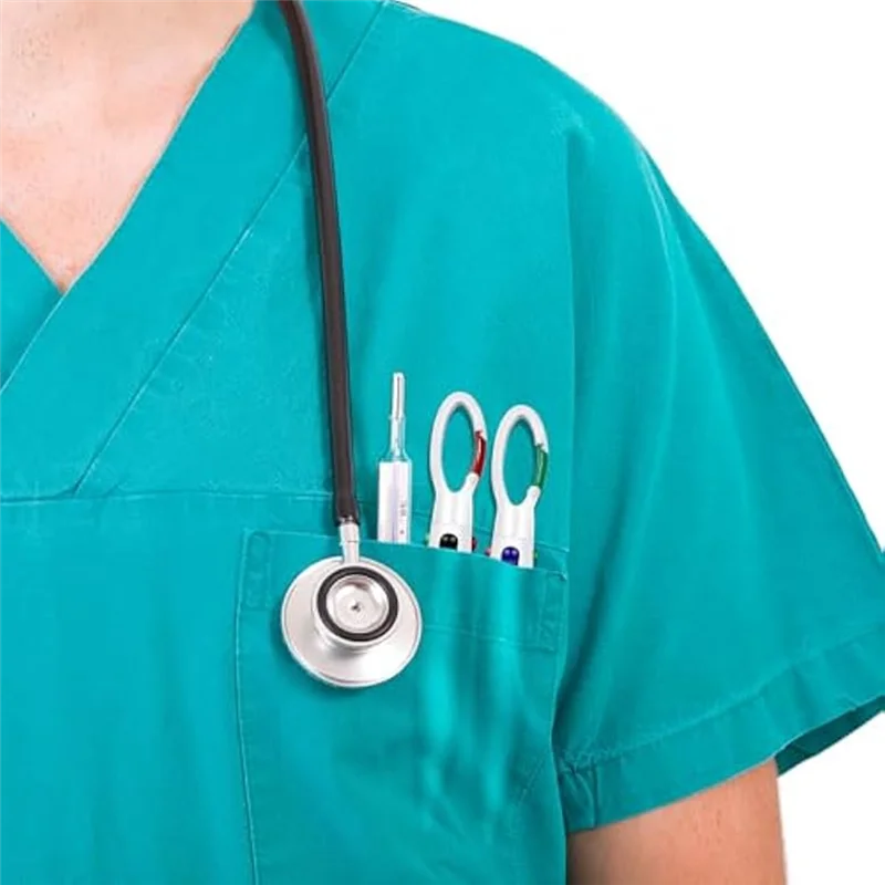 practicos-100-uds-boligrafos-de-tinta-multicolor-4-en-1-con-llavero-boligrafos-de-enfermera-para-suministros-escolares-de-oficina