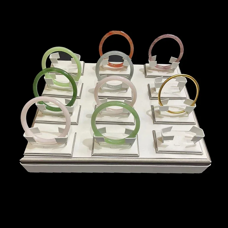 Double Brackets Bracelet Display Jewelry Display Tray Props 12 Grids Bracelet Display Tray Jewelry Packaging Bts Organizador