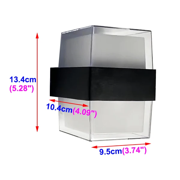 Para cima/para baixo 6w led arandela de parede ao ar livre luminária à prova dip65 água ip65 varanda lâmpada alumínio aço doorplate escada jardim corredor