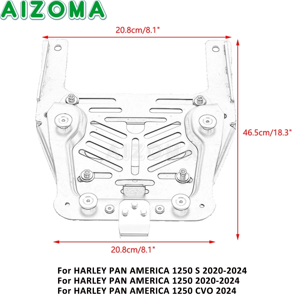 دراجة نارية الخلفية حامل أرفف الأمتعة الناقل مربع خلفي المثبت قوس ل هارلي بان أمريكا 1250 RA1250 RA1250S RA1250SE 2020-2024 #3