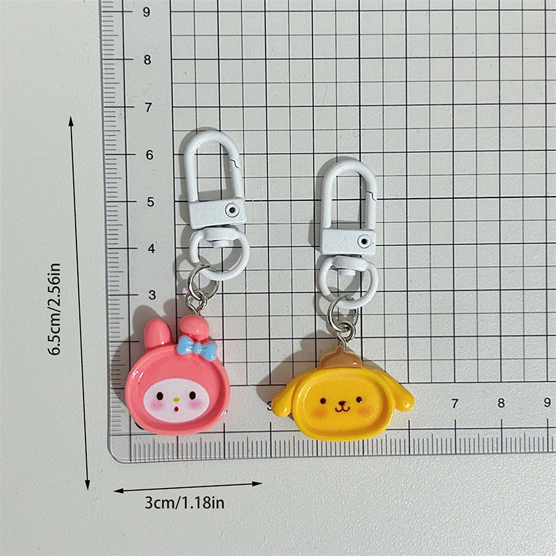 Lovely Anime Sanrio Keychain Kawaii Keyring Car Keyholder For Girls Children Cute Bag Pendant Backpack Decoration Accessories