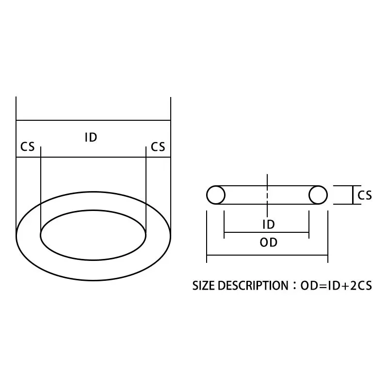 실리콘 링 실리콘 오링 씰링 고무 O링 씰 개스킷, 두께 CS2.65mm, ID7.1, 7.5, 8/8.5, 9/9.5, 10/10.6/11mm, 로트당 20 개