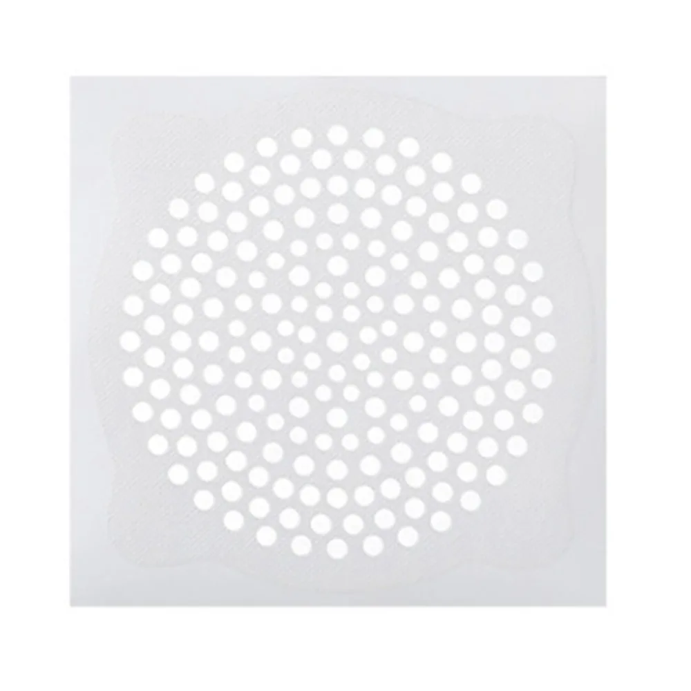 15 PCS Disposable Hair Catcher Nonwoven Fabric Stick On Sink Strainer Anti Blocking 5.91*5.91 Inch Shower Drain Catcher