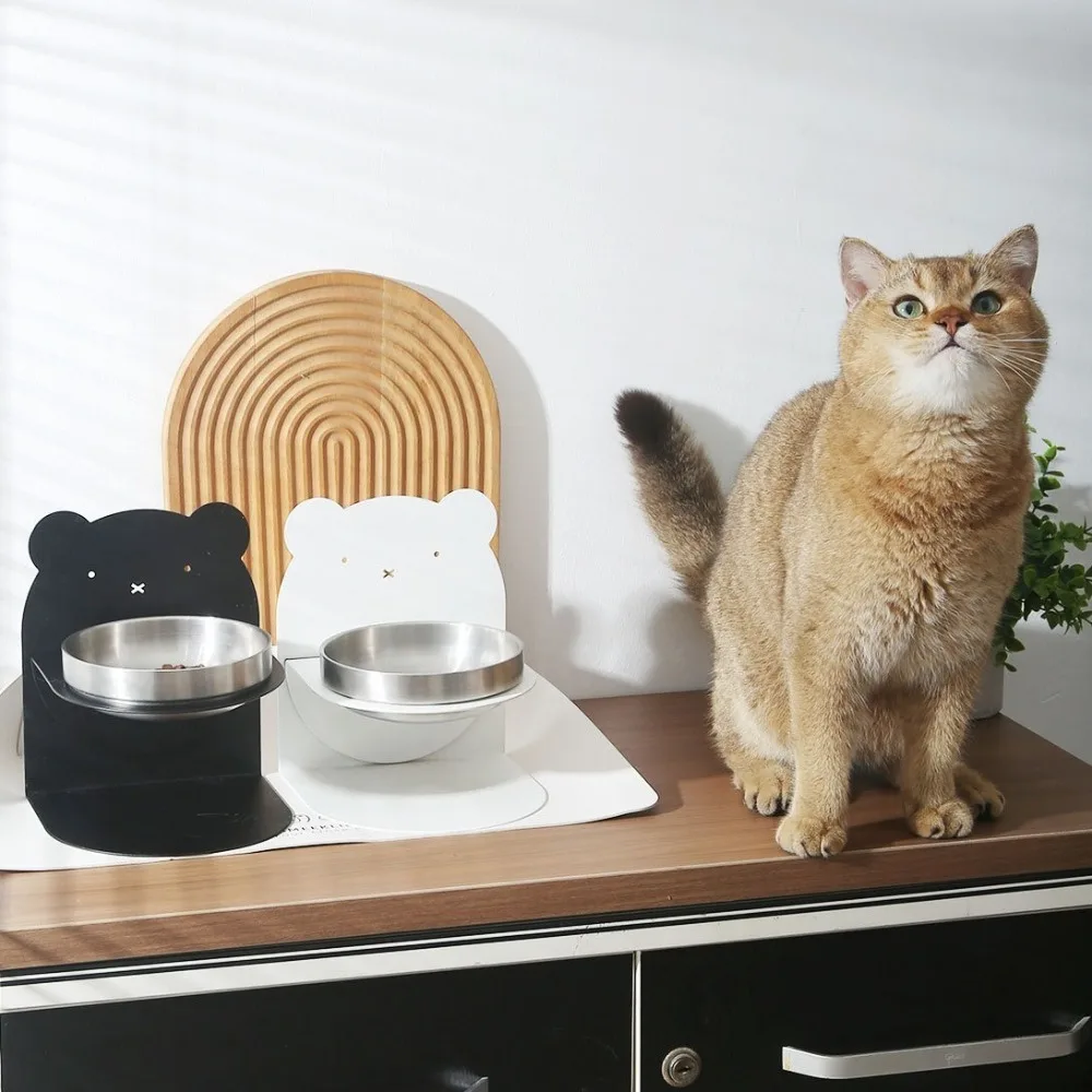 

Large Capacity Detachable Pet Bowl Cervical Protection Non-Slip High Footed Bowl Anti-Tip Magnetic Slanted Bowl Pet Feeding