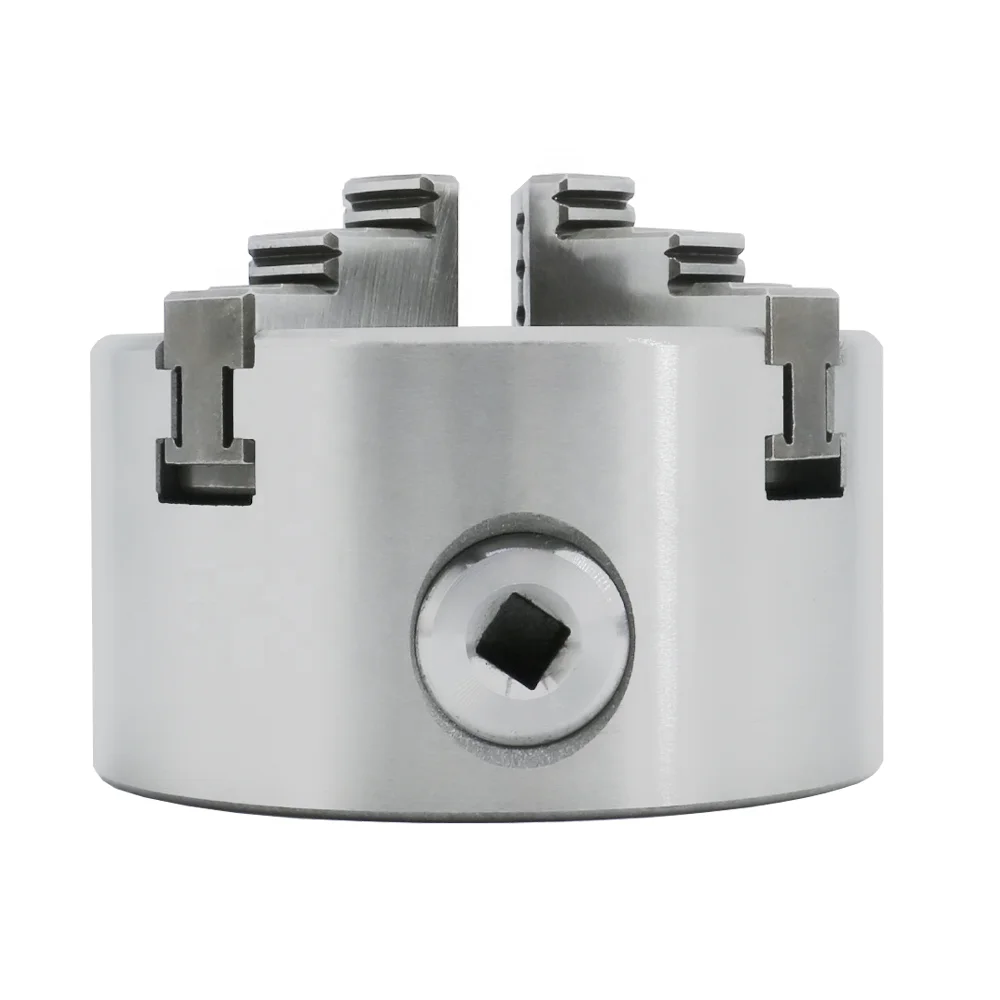 European Standard Lathe Spindle Nose 38mm Plunger Stroke Largedrilling Chuck 4 Jaw Hydraulic Lathe Chuck for Cnc