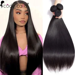 Bundles de cheveux humains raides indiens bruts pour femmes, extensions de cheveux Sophia, noir naturel, richesse de 2/3 faisceaux, vente en gros