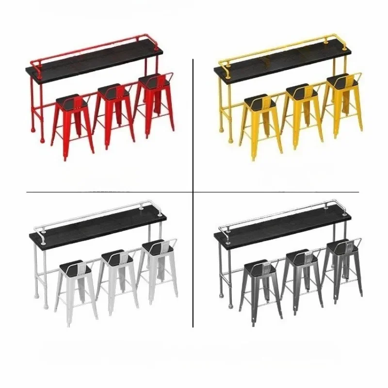 

Solid wood industrial trendy store, creative commercial high chair, milk tea, coffee bar table