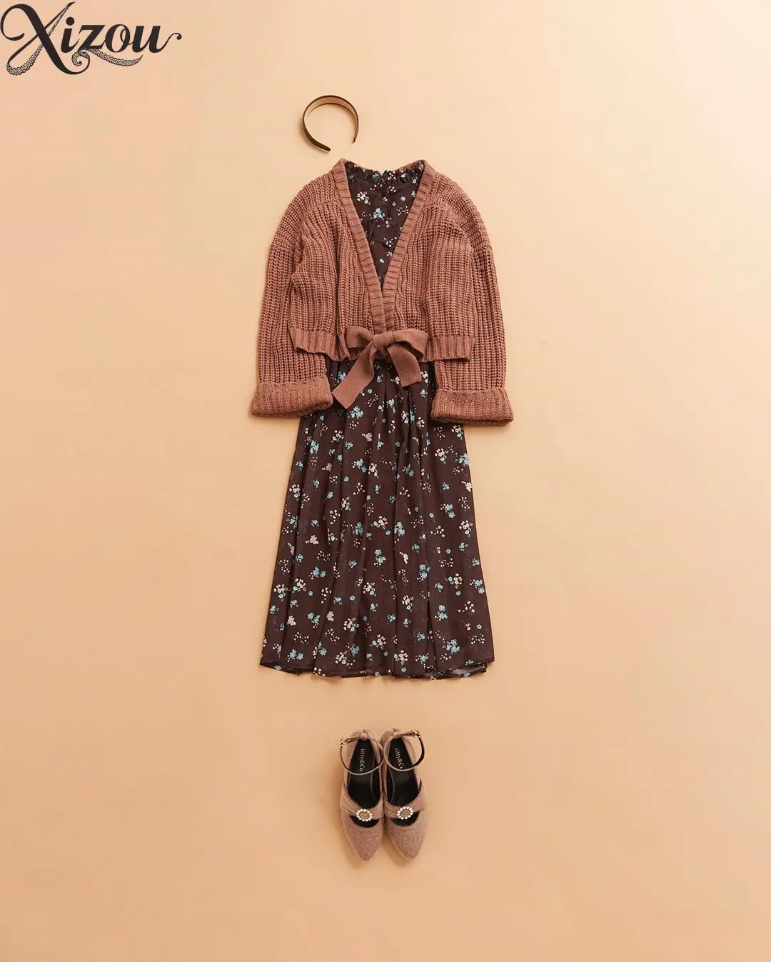 2025 Women Knitted Cardigans Sweaters Japanese Korean Long Sleeve V-Neck Tie Waist Bow Lace-Up Loose Elegant Autumn Tops