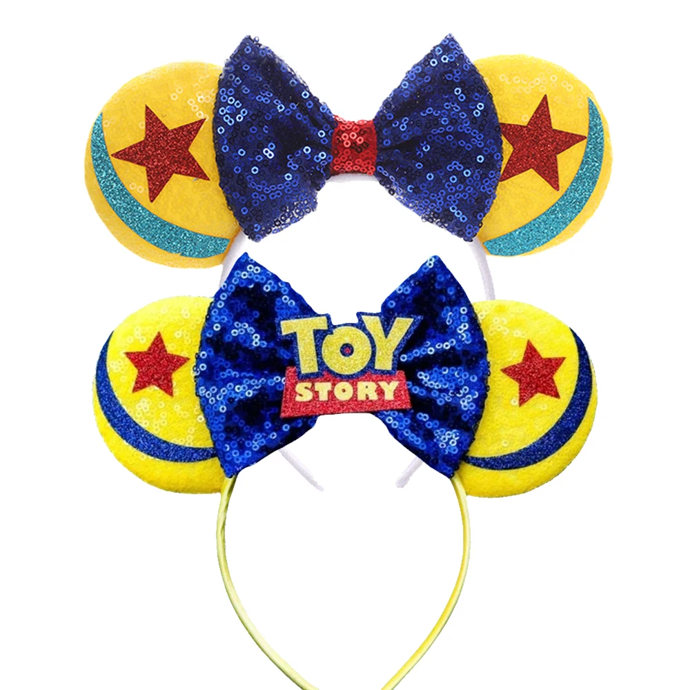 Mickey Mouse Ears Headbands Women Bows Hair Accessories Toy Story Headband for Girls Kids Buzz Lightyear Alien Headwear image 3