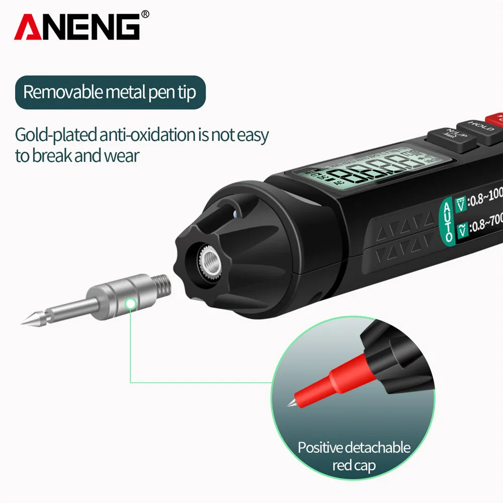 ANENG A3007 6000 Counts Digital Professional Multimeter Pen AC/DC Voltage Meter Zero Fire Detector Capacitance Diode Ohm Tester - Image 4