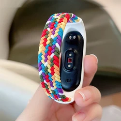 Bracelet for xiaomi Mi band 6 Strap Nylon Braided Solo Loop watchband NFC smart watch Miband 7 belt correa on Mi band 7 5 4 3