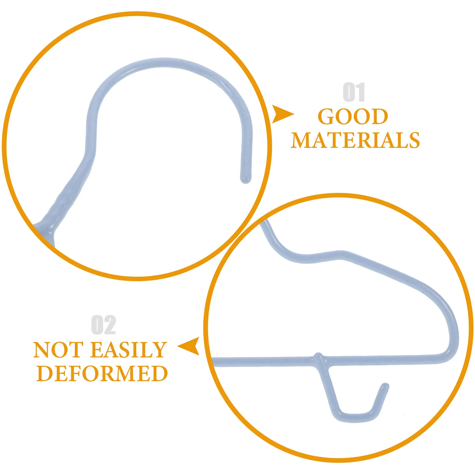 

10Pcs Non-Slip Clothes Hangers Plastic Iron Coat Hangers for Home Hotel Closet Storage Heavy Duty Anti-Skid Clothes