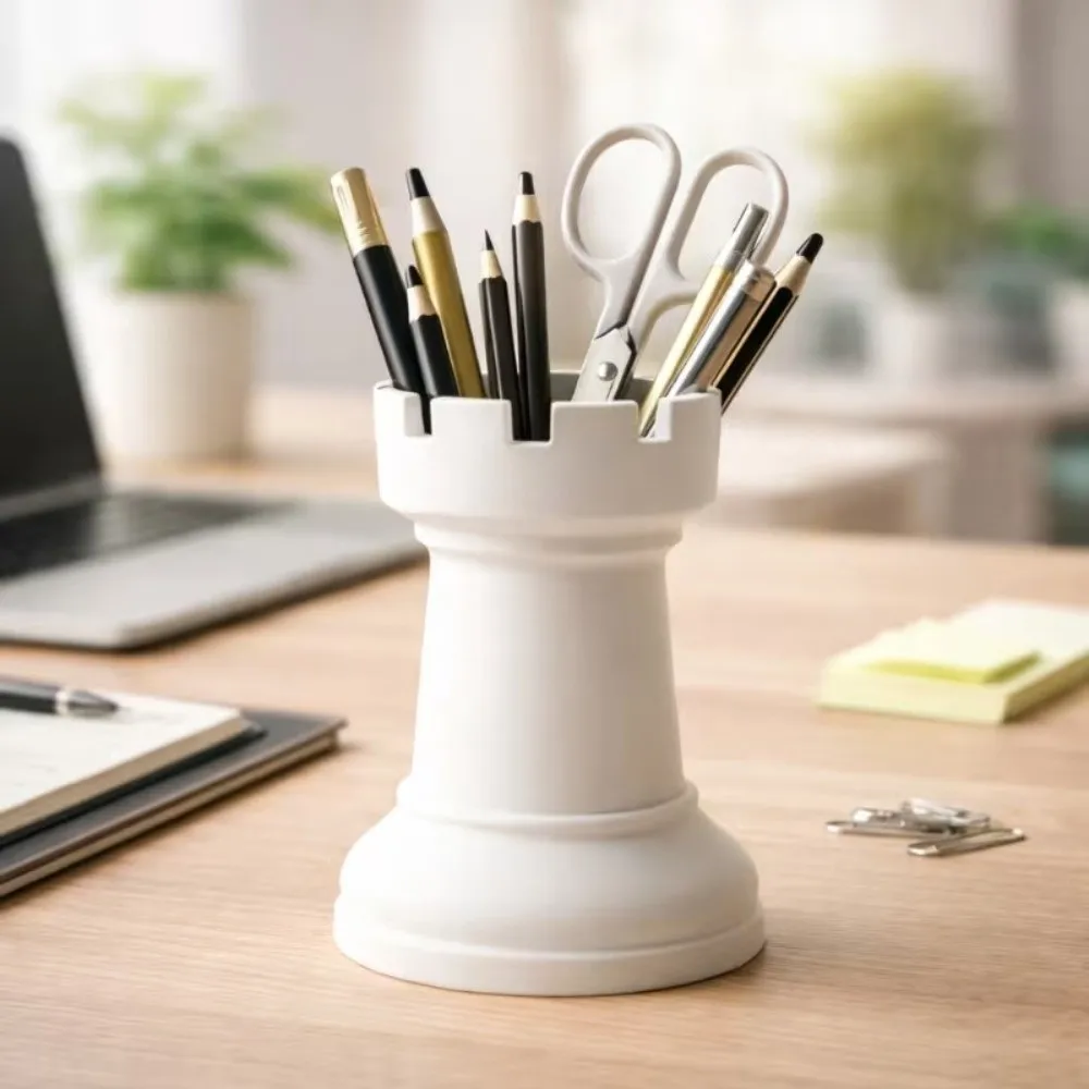 Storage Plastic Chess-Themed Pen Holder Portable Multi-function Cosmetic Organizer Creative Pen Holder School