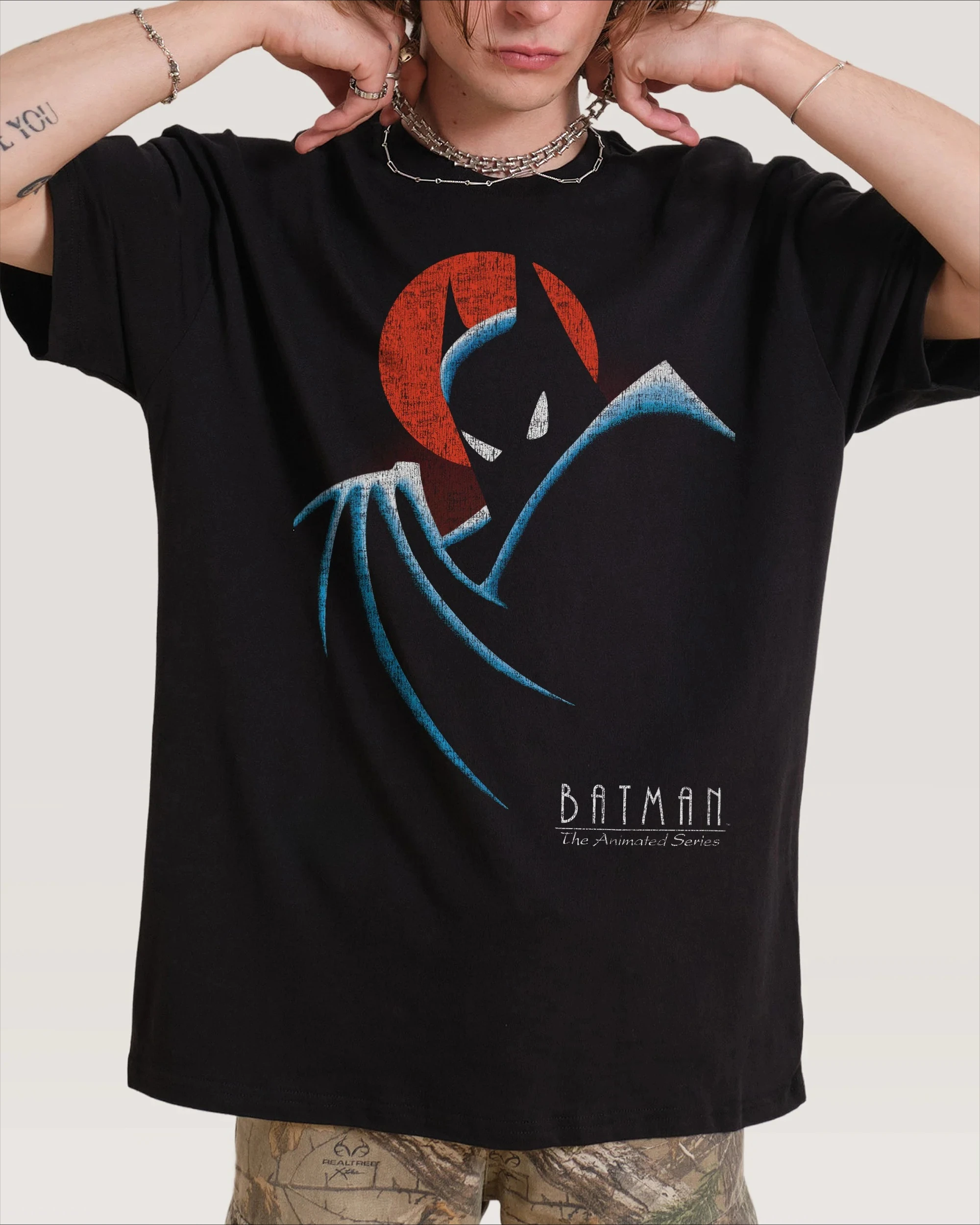 Batman The Animated Series Vintage Graphic T Shirt Men Women and Kids Casual Crew Neck Short Sleeve Tee High-quality Streetwear