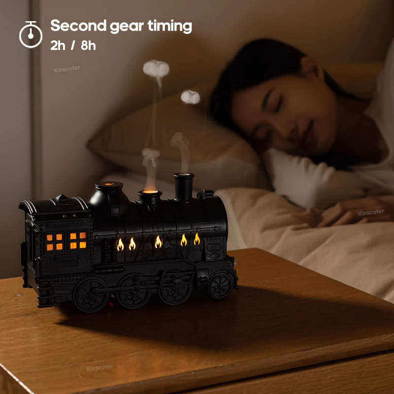 الرجعية قطار صغير شكل الروائح زيت طبيعي الناشر بالموجات فوق الصوتية كول ميست الهواء المرطب مع مصباح رائحة Difusor البخاخة