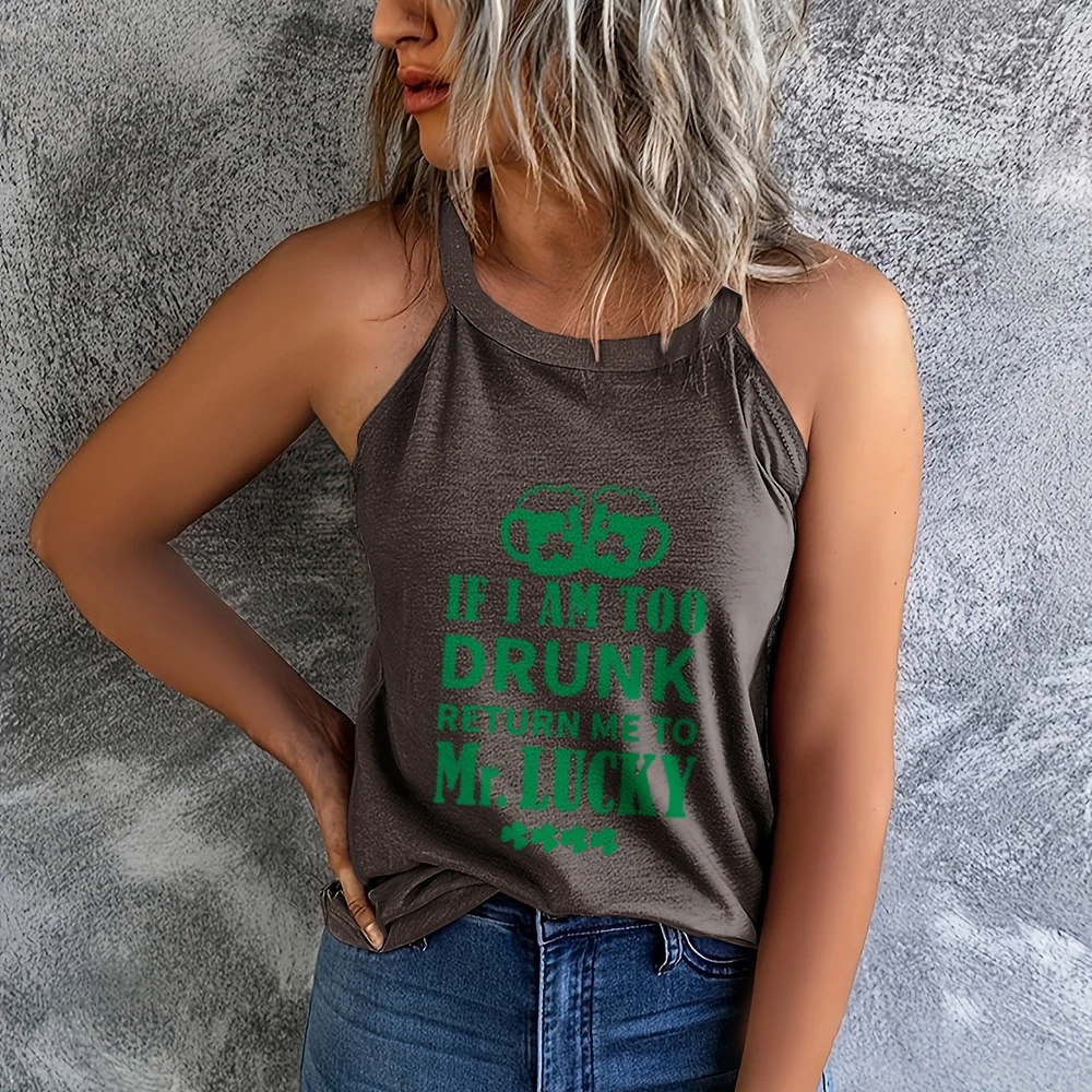 

If I Am Too Drunk MRS. Women's Solid Color Versatile Vest,Round Neck Vest,Trendy Tank Tops,Summer Tank Top,Work Out Tank Top