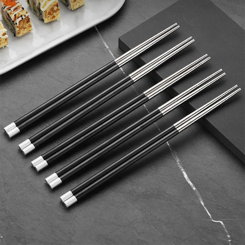 1/2/5 Pairs,24cm Pure Titanium/Titanium Alloy Spliced Chopsticks,Antibacterial,Anti-mold,Anti-slip,Portable Outdoor Tableware