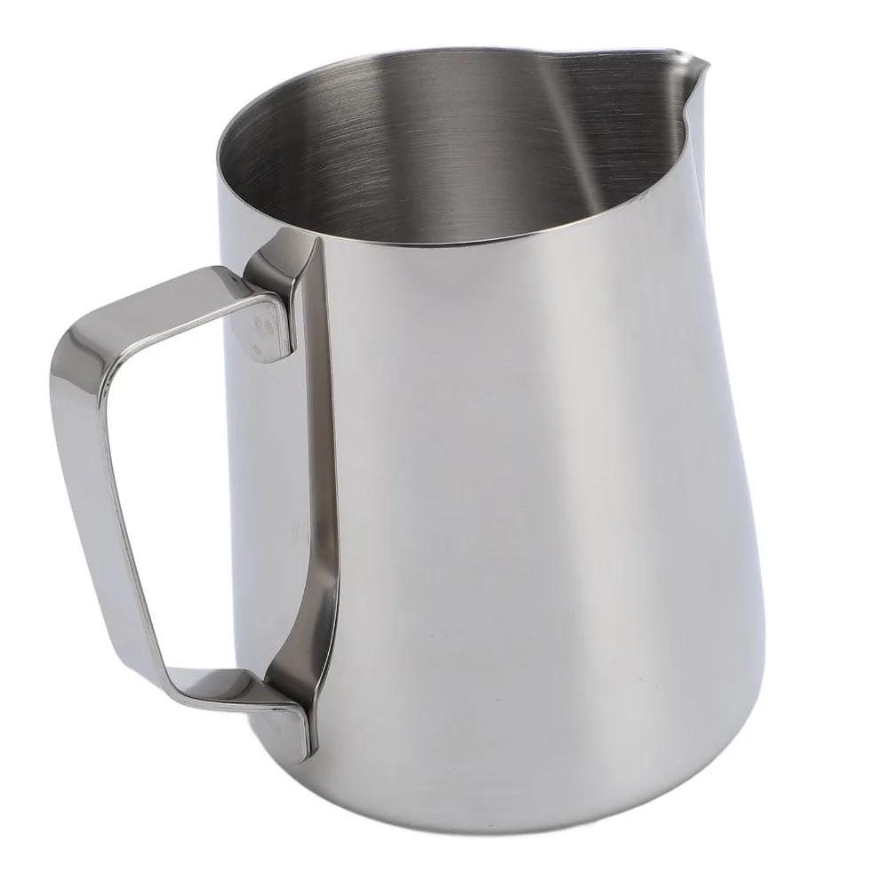600ml Capacity Milk Frothing Pitcher Clear Scale Markings 304 Food Grade Stainless Steel Milk Frother Cup Original Color Finish