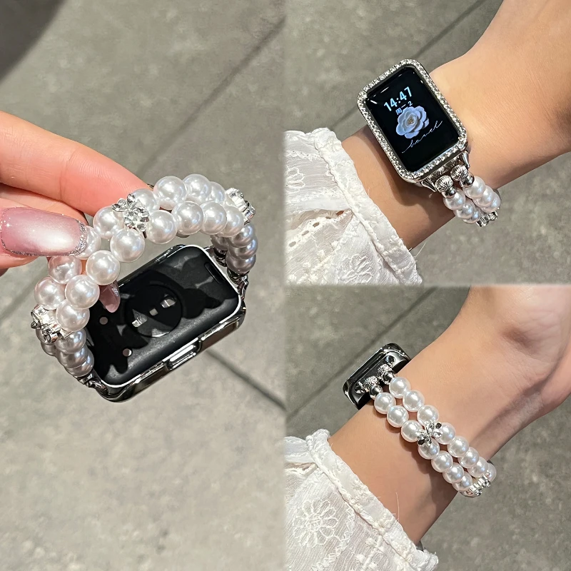 

Модный ремешок для Huawei Band 10/9/8, спортивный ремешок для часов Honor Band 10/9/7, умные часы, браслет Correa, женский браслет