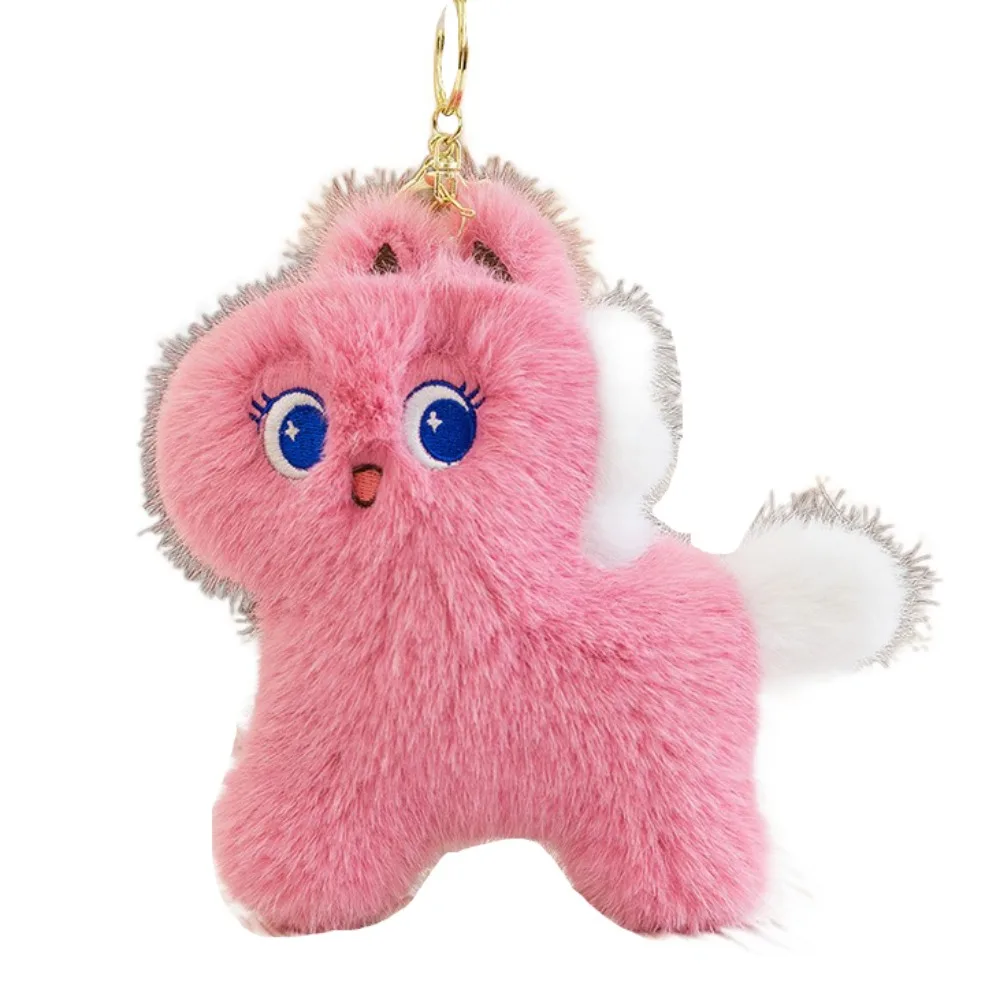 Presione al sonido colgante de felpa de poni llavero de felpa de caballo suave y esponjoso cómodo llavero de muñeco de peluche de caballo de algodón PP regalo de cumpleaños