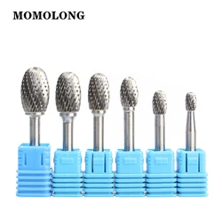 EX Type Double Slot Tungsten Steel Wood Carving Grinding Head Hard Metal Milling Cutter For Copper YG8 Alloy Rotary File