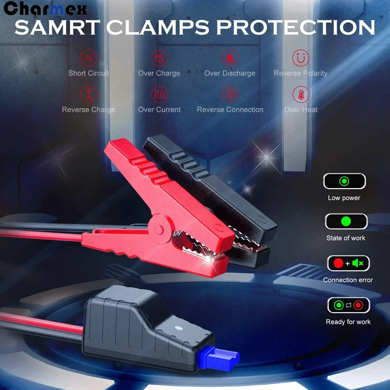Charmex Upgrade Car Jump Starter  Power Bank Car Jump Starter Portable Car Vacuum Cleaner