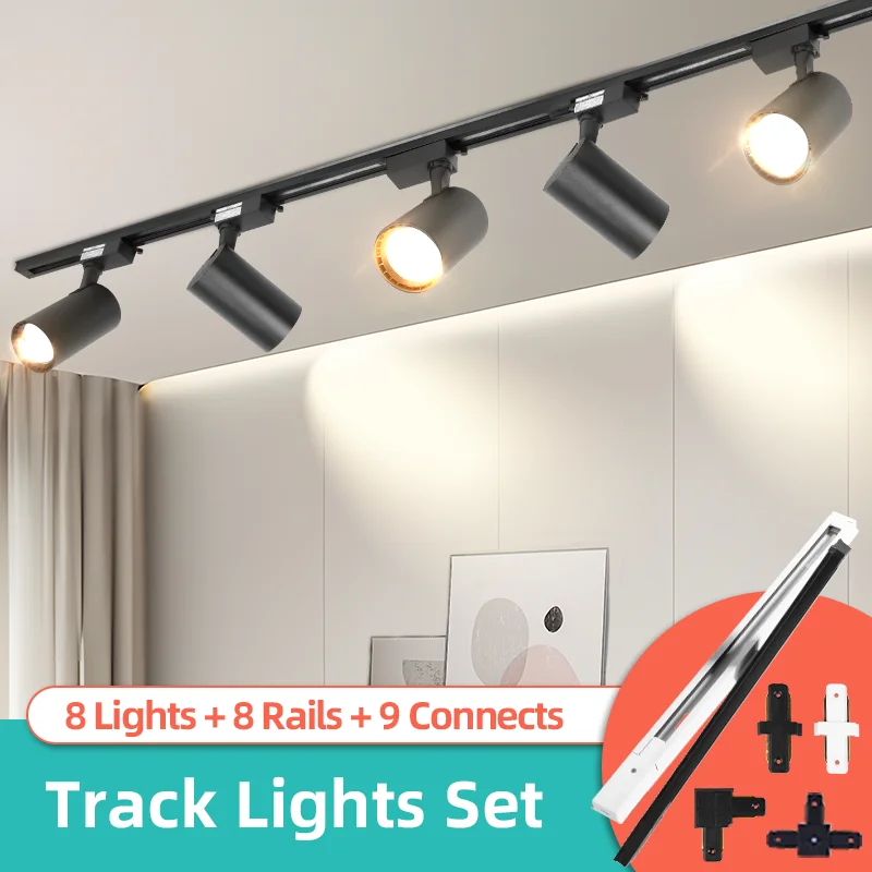 

Led Track Light Set COB Rail Lighting Tracks Light 12W 20W 30W 40W Rail Light Led For Kitchen Living Room Clothing Store 220V