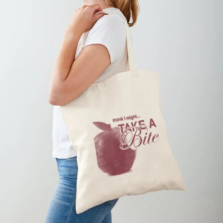 

take a bite - beabadoobee inspired Tote Bag woman shopping bag university shopper bag Cloth shopper bags for women