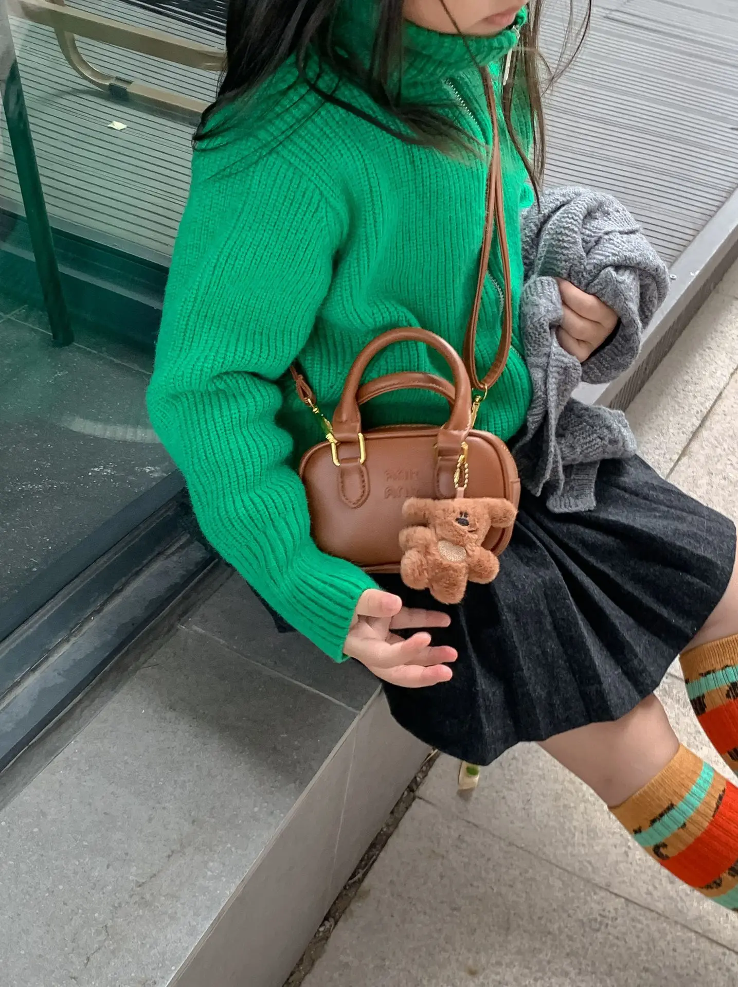 

Retro Mini Bowling Bag Handbag for Girls And Kids - Stylish Mother-Daughter Matching Bag