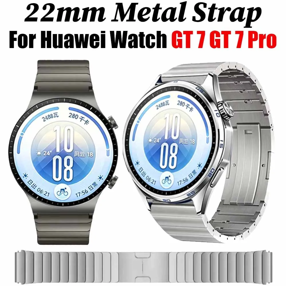 22mm Titanium Strap For Huawei Watch GT7-6-5/GT7-6-5 Pro 46mm Quick Release Bracelet For Huawei Watch Ultimate 2 Breathable Belt