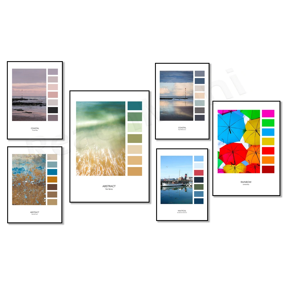 

COASTAL Bay Reflections, RAMSGATE Purple Bay, NAUTICAL Ramsgate Pier, Nautical, Coastal, Palette Print, Pantone Poster