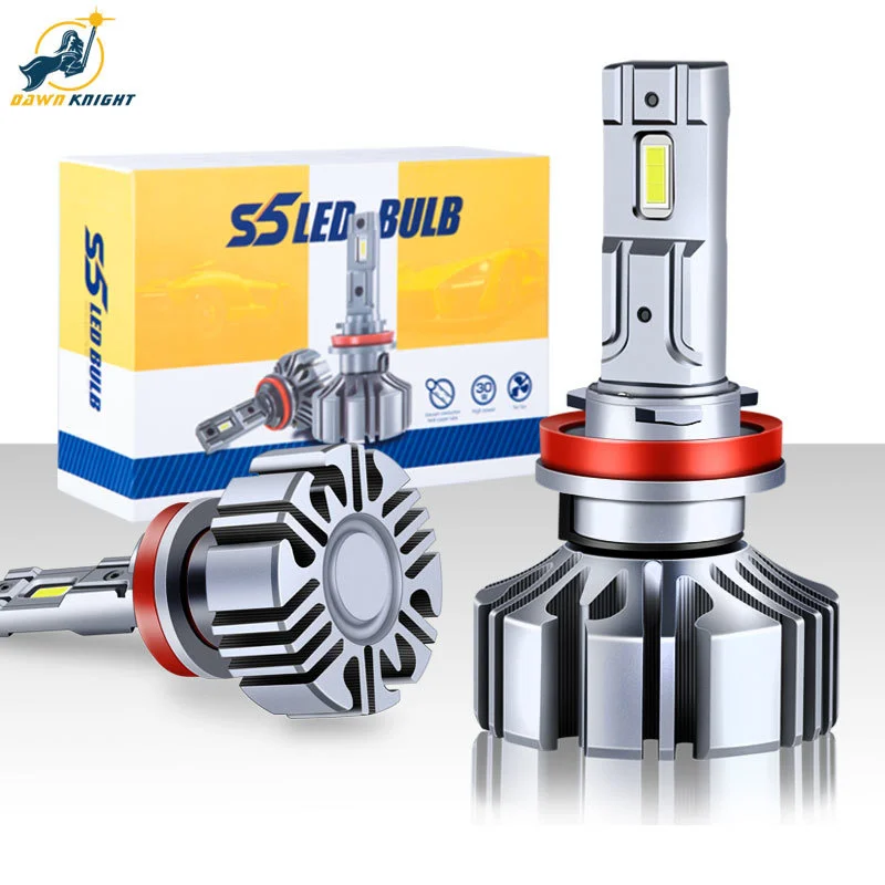DAWNKNIGHT S5 S6 H8 H11 HB4 9006 PSX24W H16 PTF Fanless Led Car Fog Light Bulb 60W 12V 6000K Canbus Auto Led Headlight Lamp