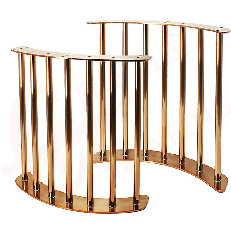 New Design Dinning Bar Restaurant Table Leg Coffee Rose Gold Stainless Steel Metal Table Base Furniture Frames