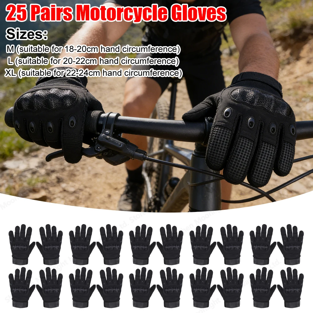 

Bike Gloves for Men Women Touchscreen Full Finger Gloves with Hard Knuckle & Adjustable Wrist for Airsoft Paintball Range Work