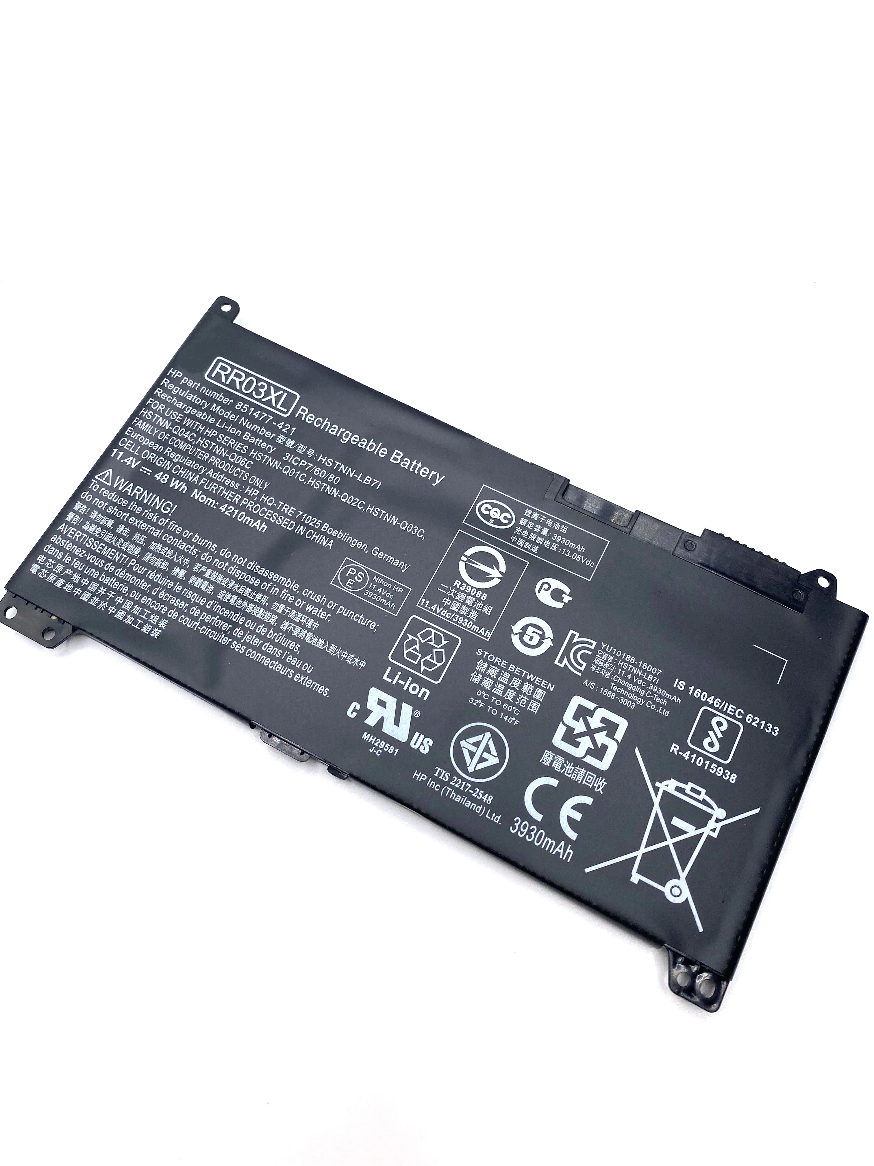 แบตเตอรี่แล็ปท็อป RR03XL ของแท้ใหม่สำหรับ HP ProBook 430 440 450 455 470 G4 G5 HSTNN-PB6W HSTNN-UB7C HSTNN-LB71 Q01C 851477-832