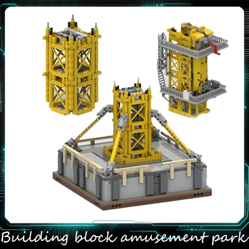

Новый набор строительных блоков MOC City Engineering Series: Мобильный башенный кран на пьедестале, модель для сборки, креативные детские игрушки, подарки