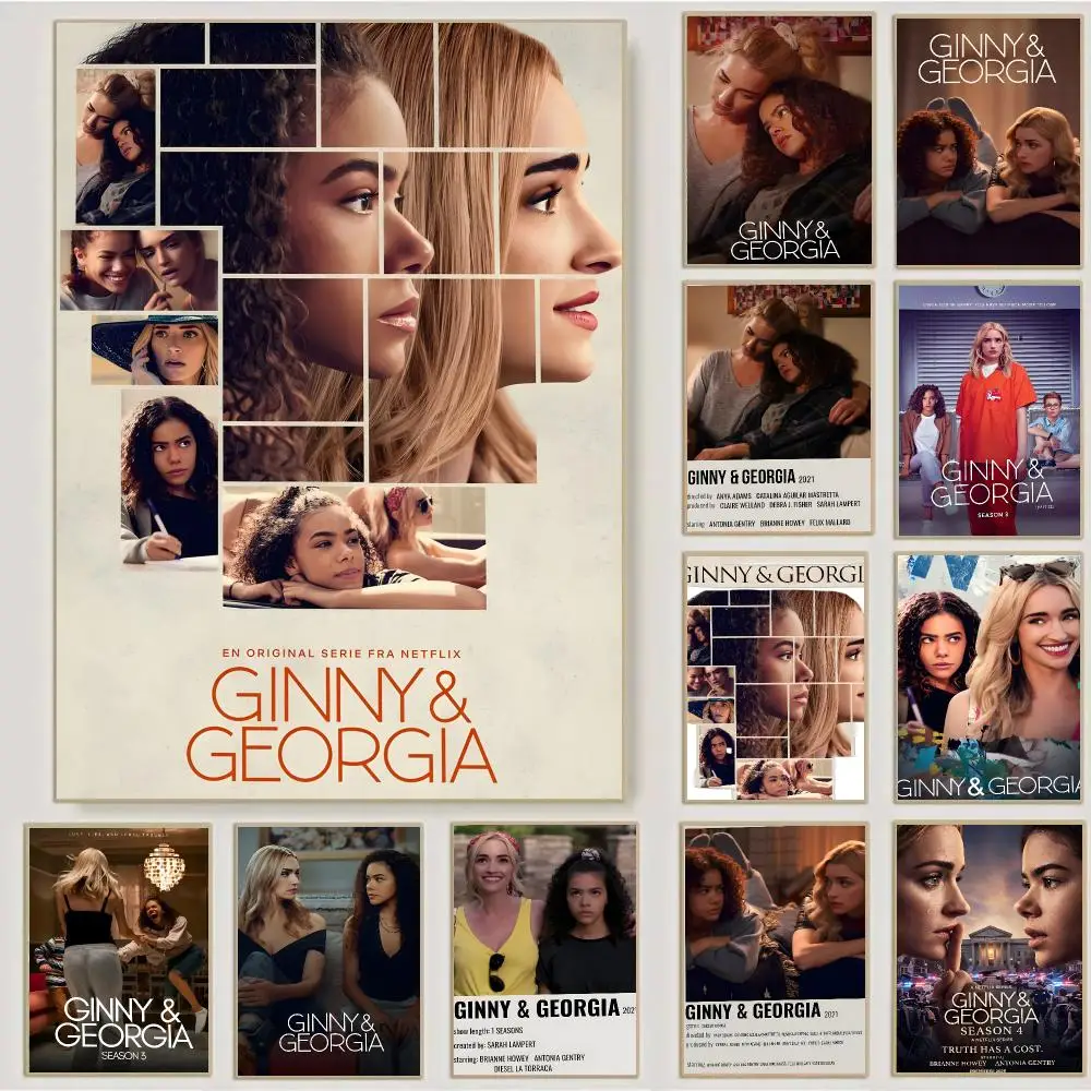 Ginny & Georgia TV Series Teen Drama Poster Waterproof Sticky Wall Art Print For Bedroom Living Room Hallway Bar Home Decor