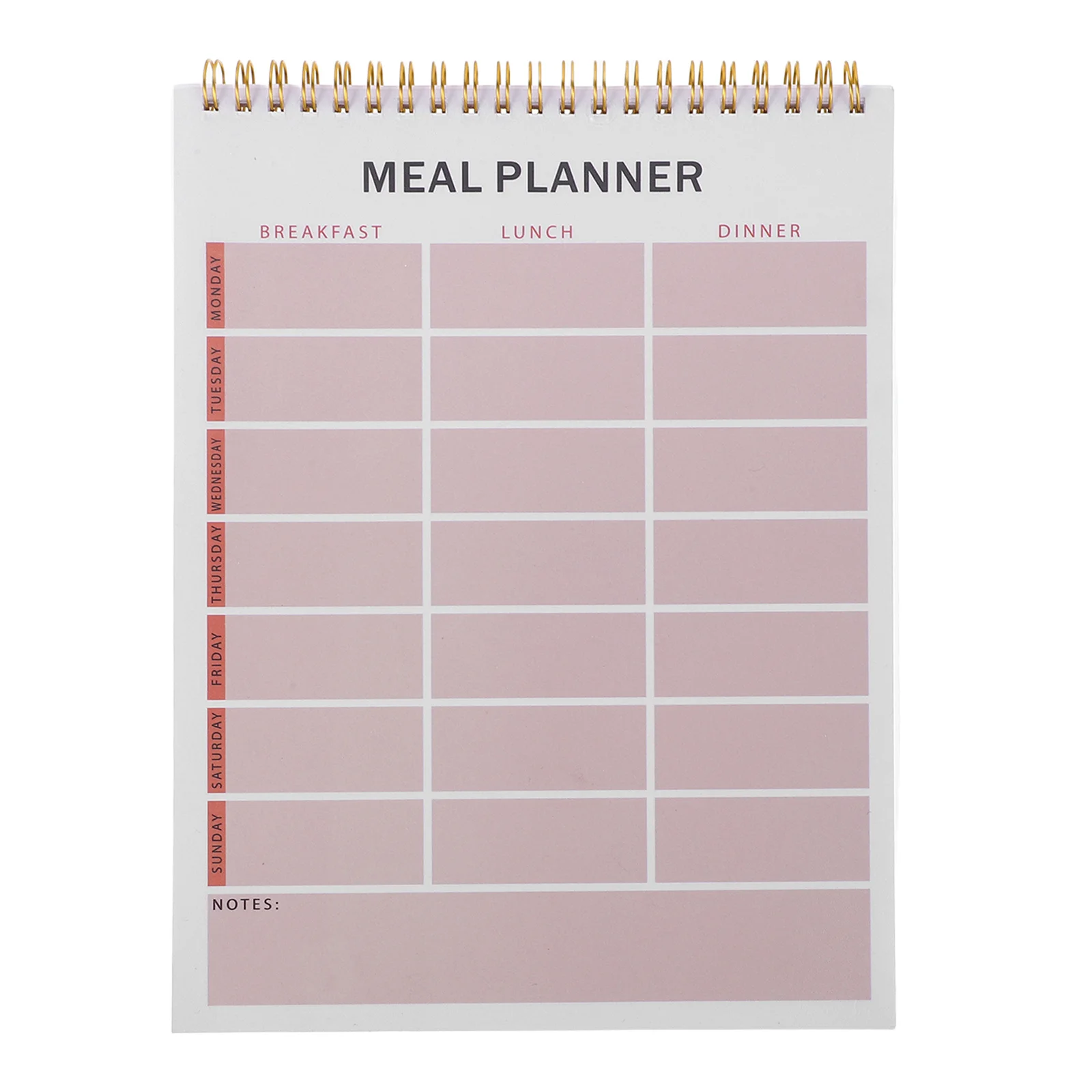 

Meal Planning Notebook Spiral Bound Lay Flat Design Kitchen Office Travel Nutrition Tracker Food Diary Journal