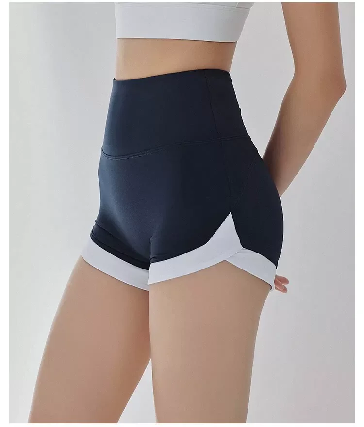 Hochgeschnittene, hüftformende Sportshorts für Damen im Sommer, im Pure-Lust-Stil, sexy, eng anliegend, dünne, lässige Yoga-Hosen für attraktive Mädchen. – Detail 5