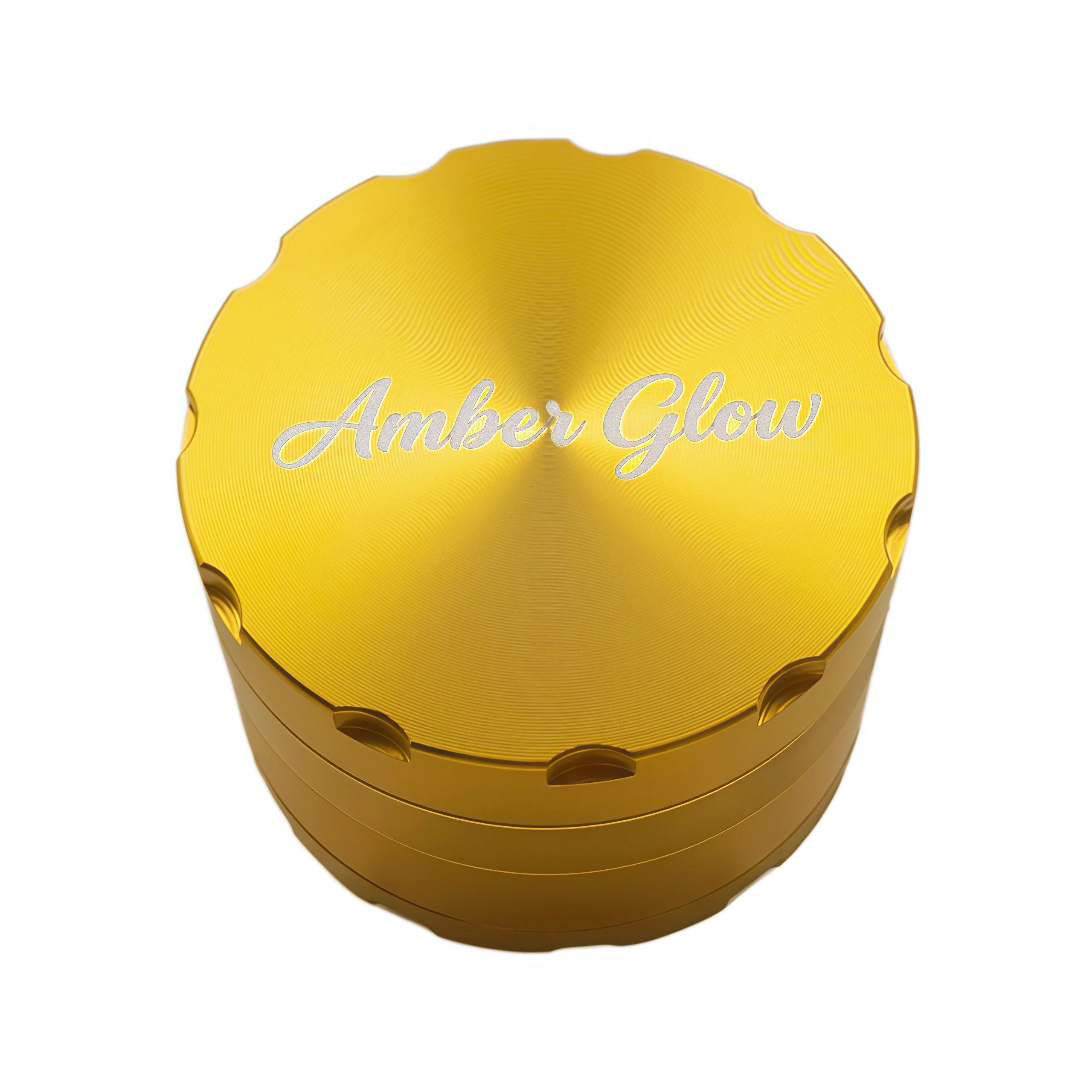 4-Layer Aluminum Alloy Tobacco Grinder with  Non-Slip Serrated Top, Pollen Catcher ,Magnetic Closure, Herb Grinder,Smoking acces