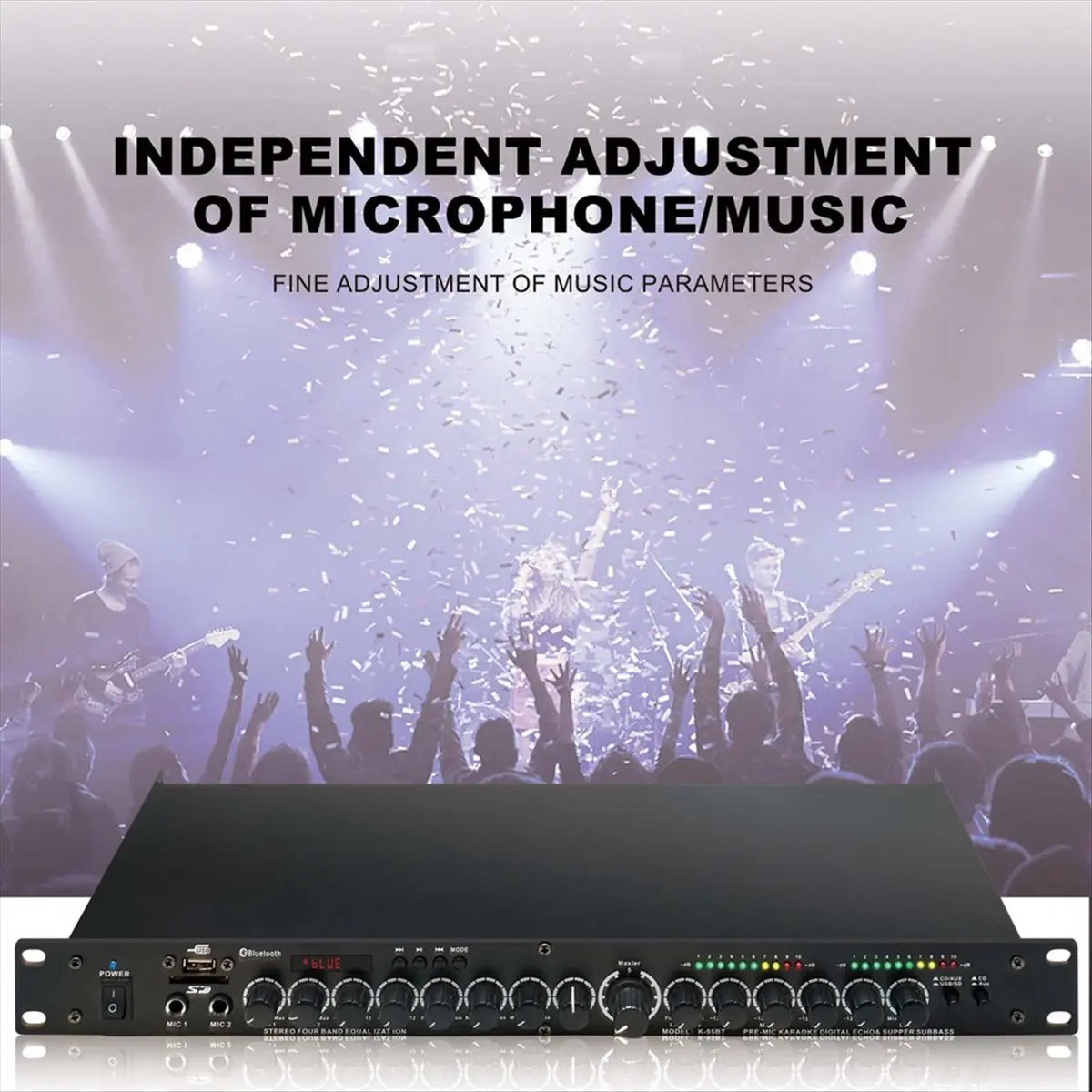 & AT27  Professional Sound Peripheral Equipments Stereo Digital Reverberation Multi Effect Processor Audio Processor EU Plug