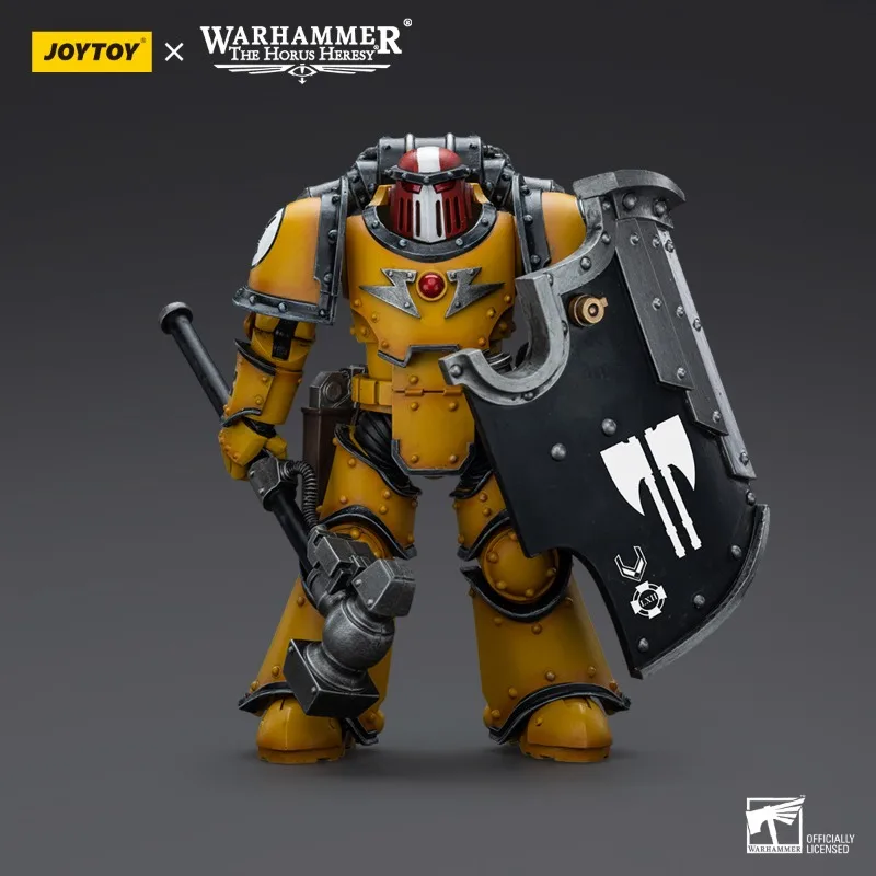 1/18 JOYTOY Action Figure Warhammer 40k Serie Imperial Fist Legion The Horus Heresy MkⅢcorps Siege Squad Sergeant Thunder Hammer