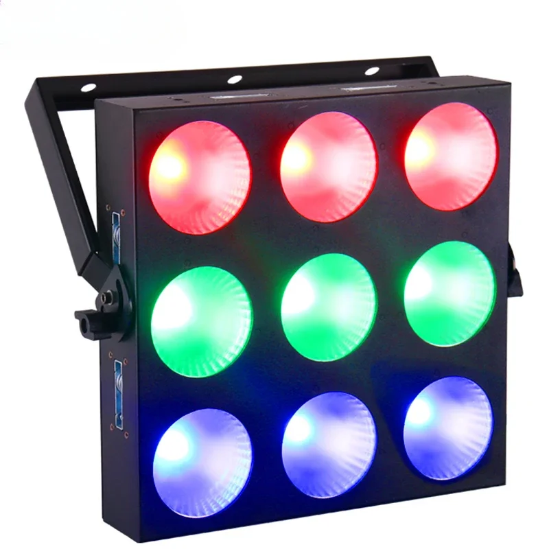 High Quality LED COB Matrix Panel Stage 3IN1 RGB 9Pcs 10W Wash Beam Matrix Blinder