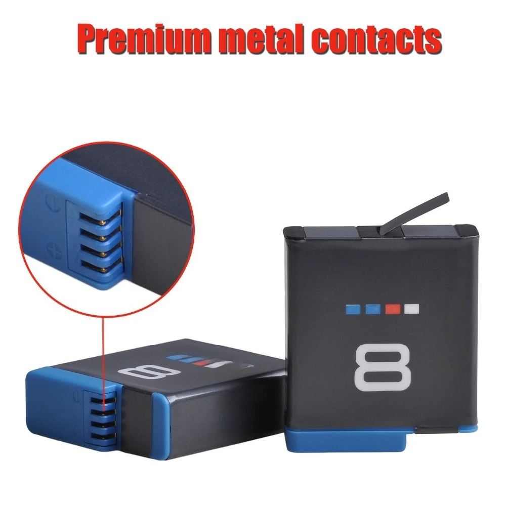 AHDBT-801 1680mAh Camera Battery for Gopro Hero 8 Sports GoPro HERO5 6 7 8 Rechargeable Lithium Battery