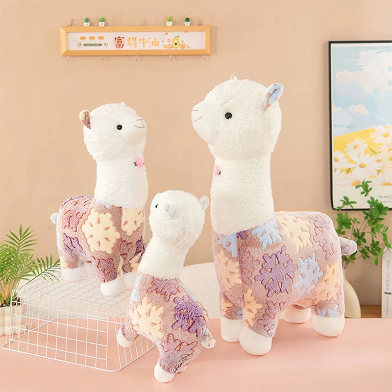 

Kawaii Alpaca Plush Toy Stuffed Doll Snowflake Alpaca Pillow Cute Plushie for Kids Birthday Gift Perfect for Girls and Children