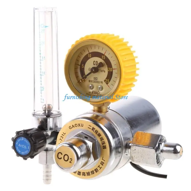 Y5GD مدمج منظم غاز 0-25MPa 5/8 CO2 مقياس ضغط منظم مقياس التدفق #5