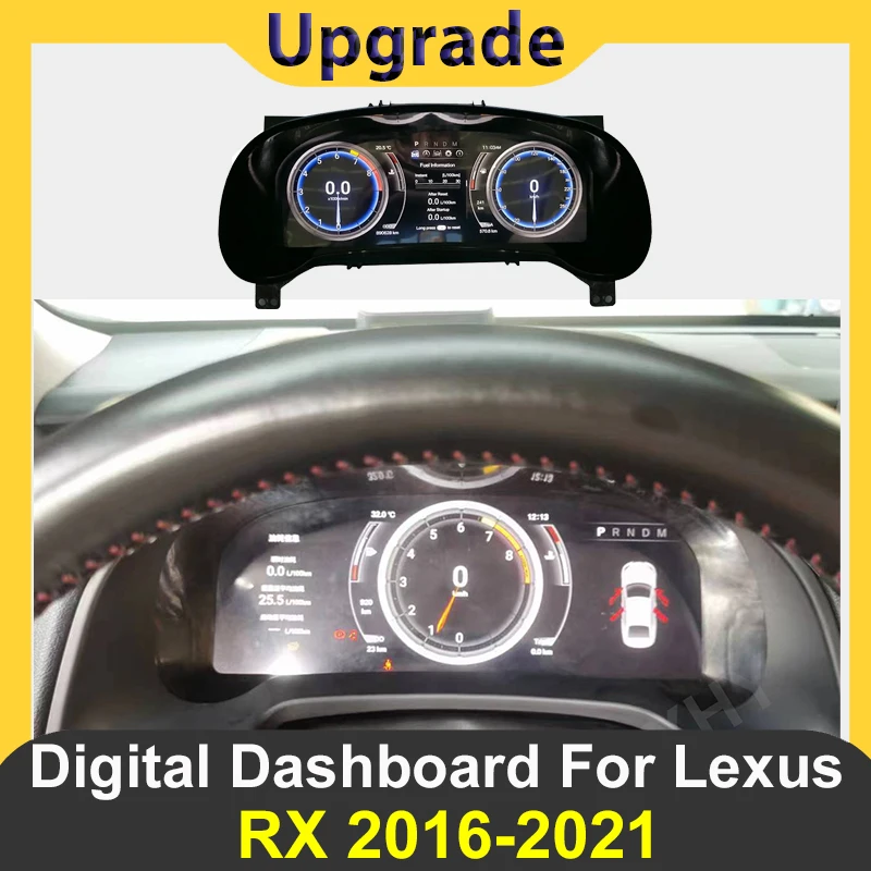 

2024 Latest Car Digital LINUX Instrument Cluster For RX RX300 RX330 RX350 RX400 RX450h 2016-2021 LCD Speedmeter Dashboard Player