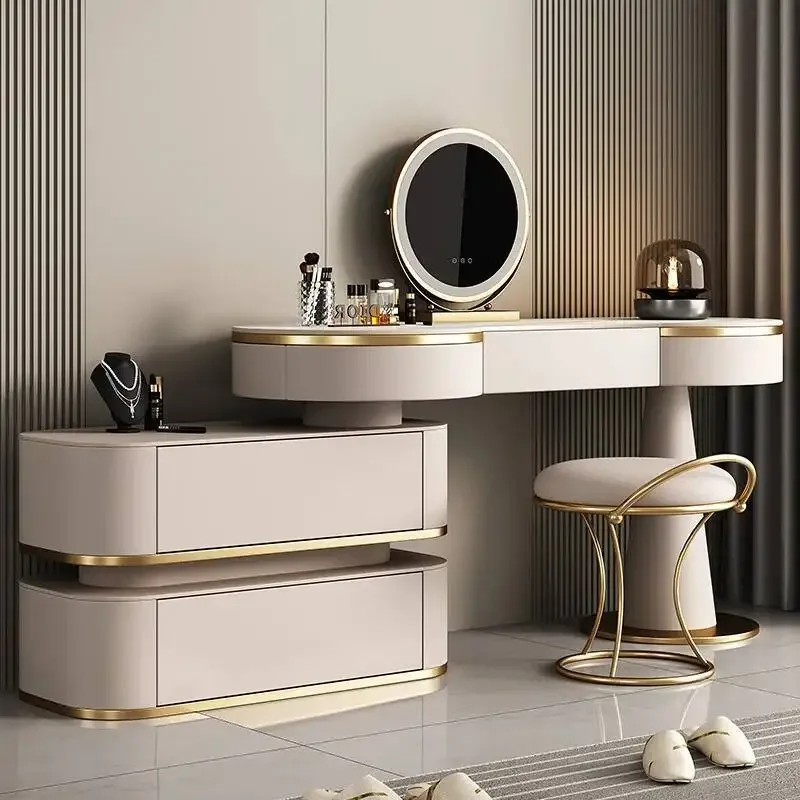 

Туалетные принадлежности, комоды, мебель для спальни, домашний светильник, роскошный шкаф для хранения из цельного дерева, каменная доска, туалетный столик для макияжа, туалетный столик