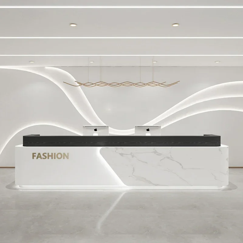 طاولات المطاعم منبر مكتب مكتب الجبهة الكنيسة المنبر التجزئة الخروج أمين الصندوق متجر أثاث مكتب الاستقبال الصغيرة #5