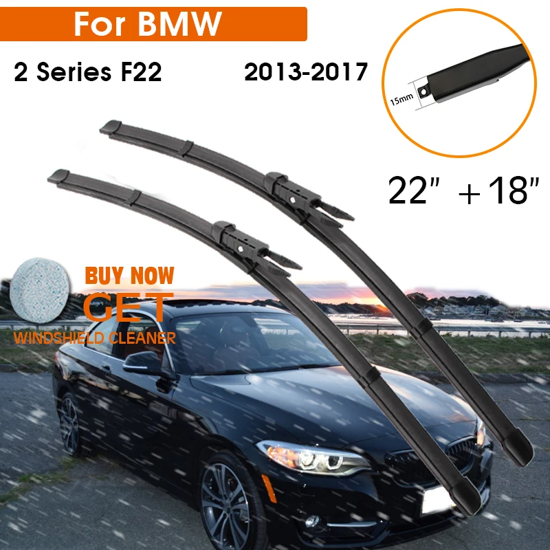 

Car Wiper For BMW 2 Series F22 2013-2017 Windshield Rubber Silicon Refill Front Window Wiper 22"+18" LHD RHD Auto Accessorie